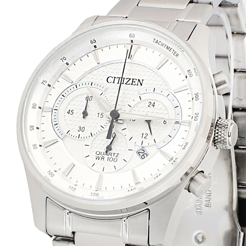 [New]CITIZEN Citizen AN8190-51A mens quartz white silver - BE FORWARD Store