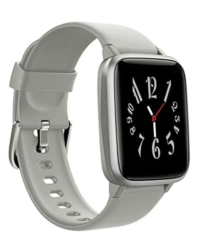 New GanRiver smart 1.3 inches HD screen oblong chest battery having many kinds mode heartbeat Line incoming notice Bluetooth5.2 Japanese application manual iphone Android correspondence gray Silver BE...