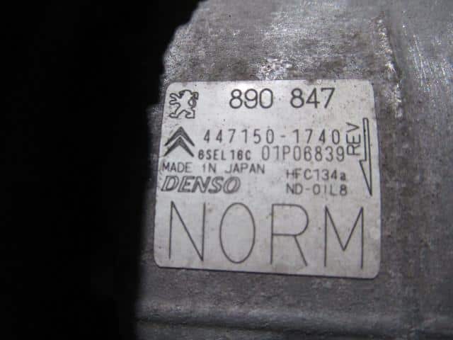 [Used]A/C Compressor CITROEN Ds4 2010 ABA-B7C5F02S 648740 - BE FORWARD ...
