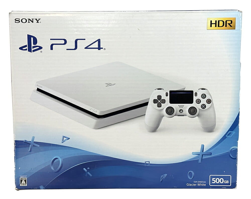 Used]Two PS4 PlayStation 4 Glacier White 500GB (CUH-2100AB02