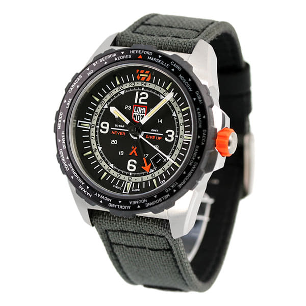 [New]Lumi Knox bear grills survival 3760 air series 45mm GMT mens clock 3761 LUMINOX Black X
