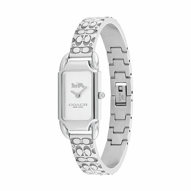 [New]Coach Ladies rectangle Silver silver Kay D 17.5X28.5mm SS silver ...