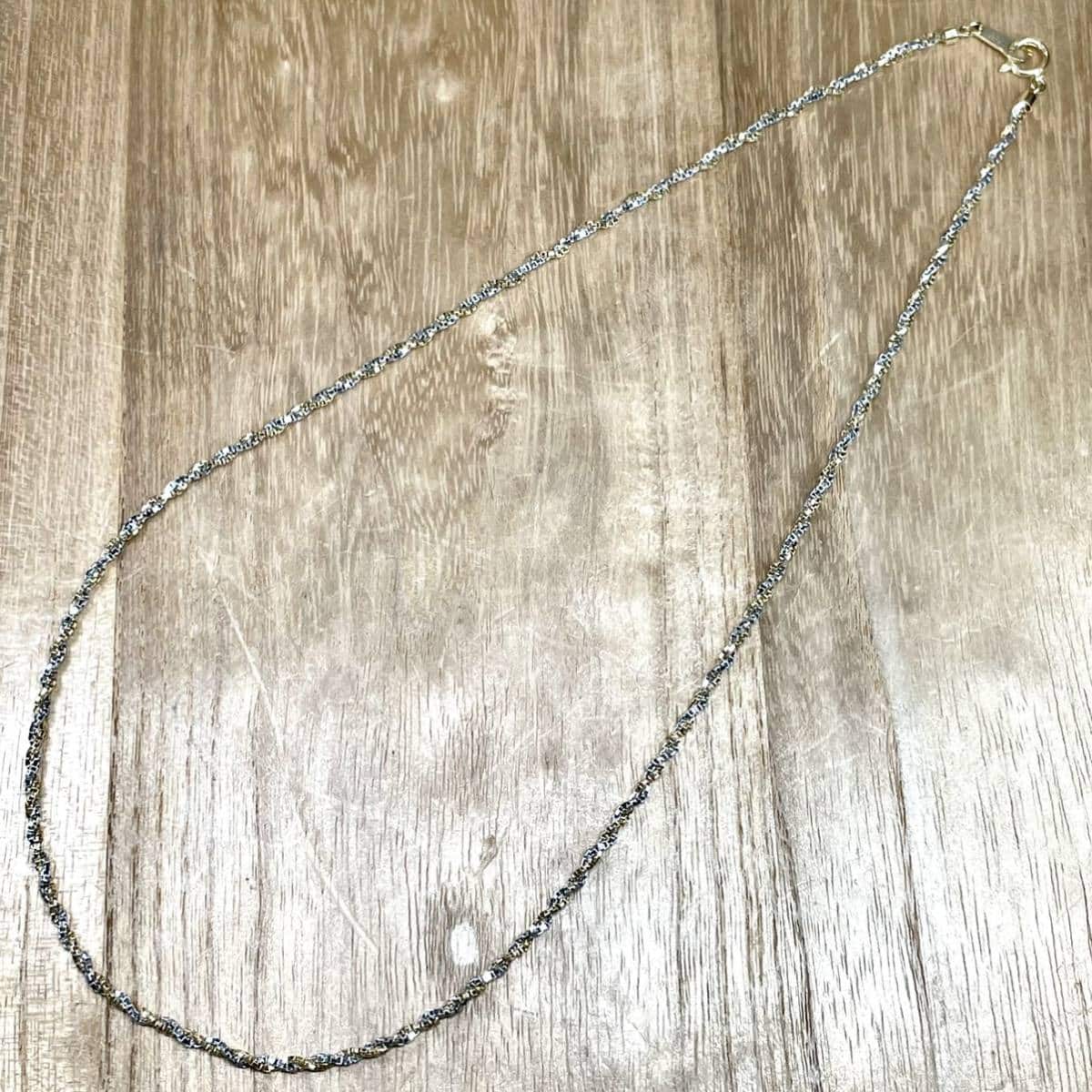 Used]! k18/Pt850 combination design necklace 7.56 g M1356 - BE