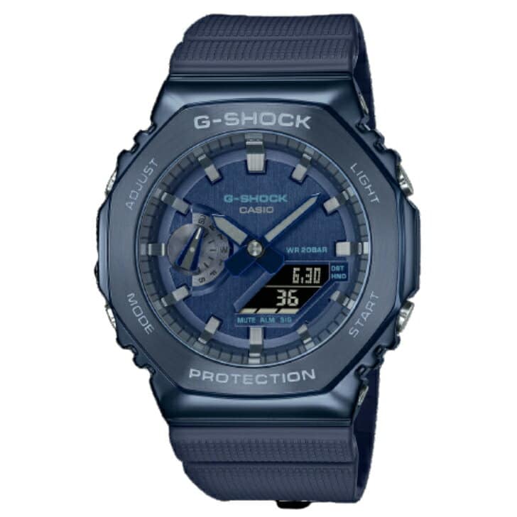 [New]metal case GSHOCK blue color GM2100N2AJF octagon willow oak oak