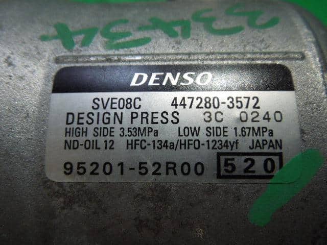 Used]A/C Compressor SUZUKI Swift 2017 CBA-ZC33S 9520052R00 - BE