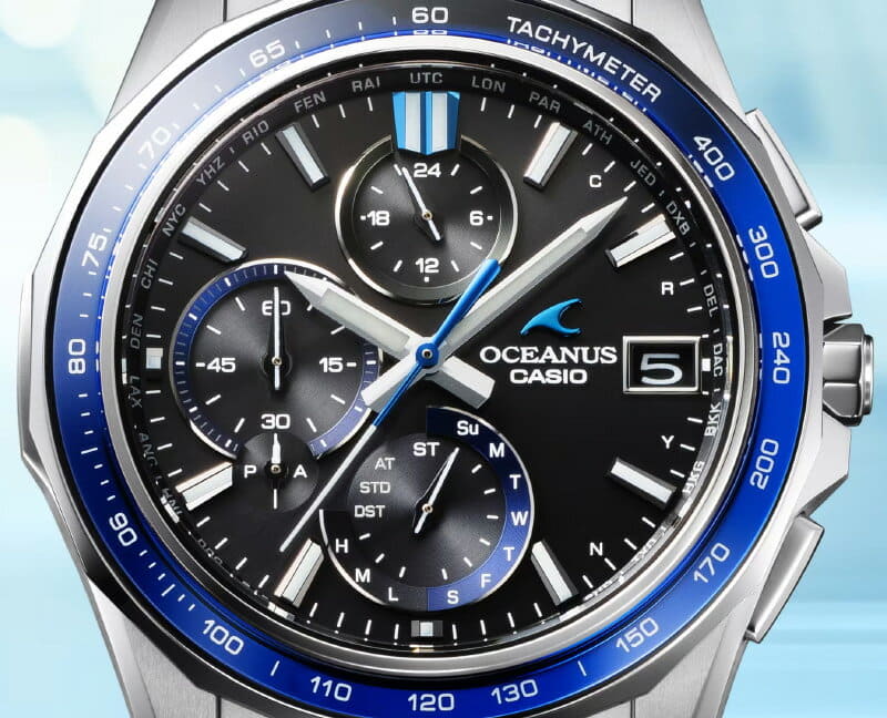 [New]OCEANUS Manta OCW-S7000-1AJF sapphire Glass bezel Chronograph ...