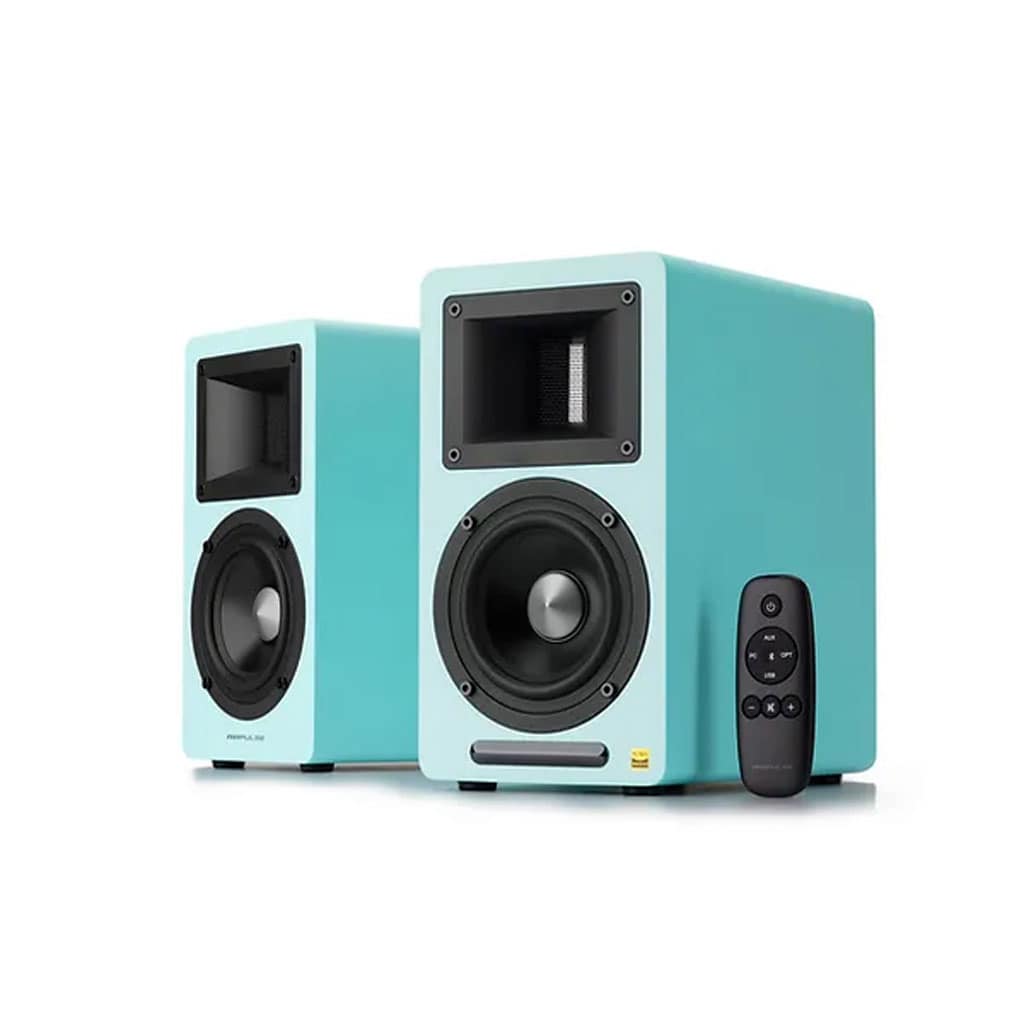 New]A80 HD ELECTRIC BLUE AIRPULSE [air pulse] active speaker [pair 