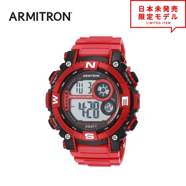 [New]! ARMITRON amitorommenzu wristwatch 40/8284RDBK red Black clock ...