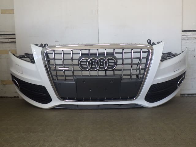 Used][Y0411] Audi Q5 AudiQ5 2.0TFSI Quattro S-line 8RCDNF Early Model Front  bumper ASSY grill haze LY9C ibis inc. WHITE - BE FORWARD Auto Parts