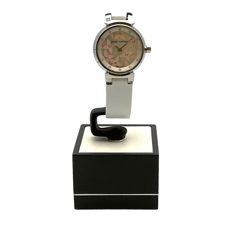Auth+Louis+Vuitton+Tambour+Q1216+White+Rr9288+Womens+Wrist+Watch for sale  online