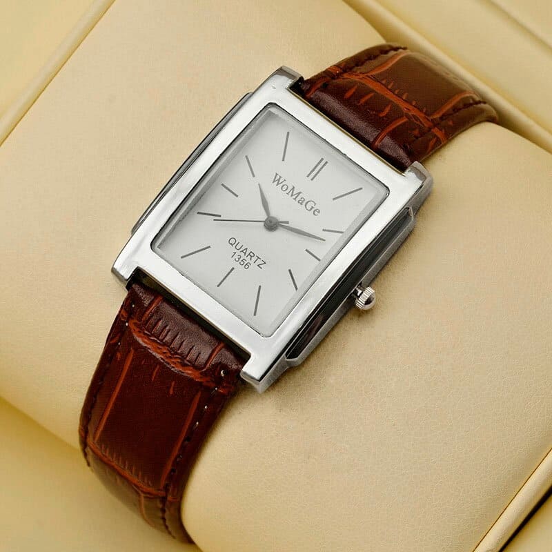 [New]The corner type square minimum design simple mens Ladies Quartz ...