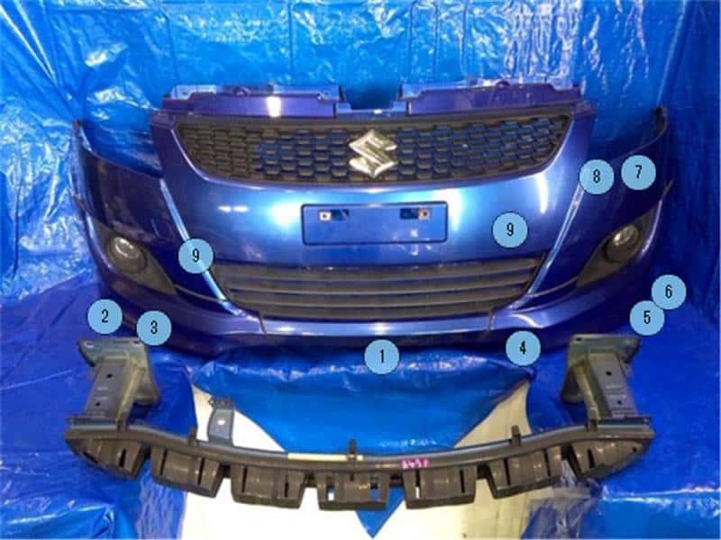 パーツ EERDER AL utility platform MK7 Bonze High Quality Auto Body Parts Rear Bumper Lower Round Hole