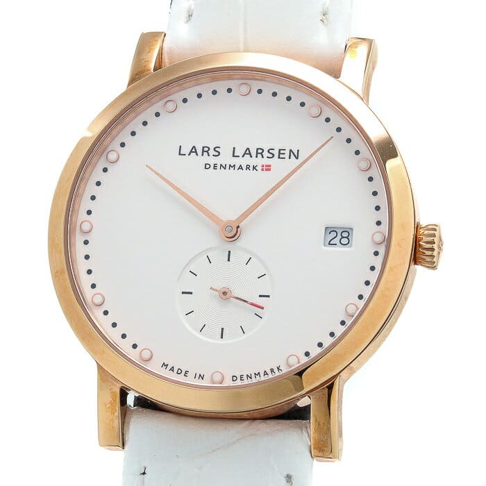 [New]rasurasen LARS LARSEN LL137RWWL Boys white stainless steel clock ...