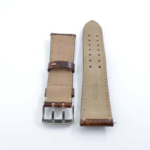 [New]Invicta Unisex Brown Genuine Fish Leather White Stitching Medium ...