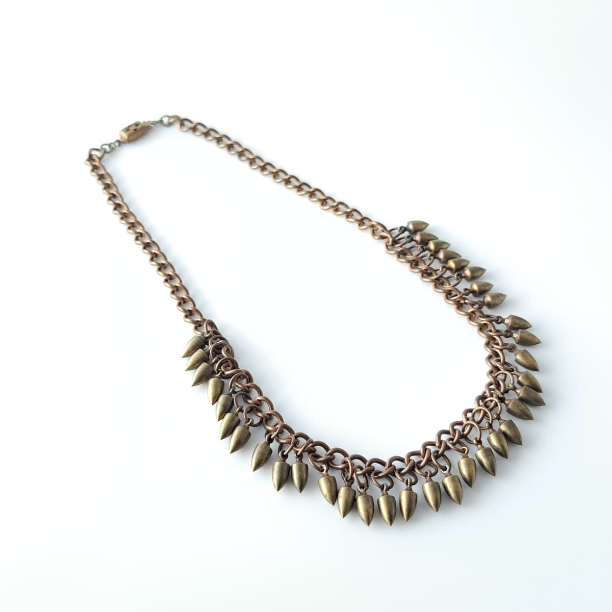 【新品、本物、当店在庫だから安心】 Used]Vintage 1940's Indian Color Bronze Necklace Studded その他