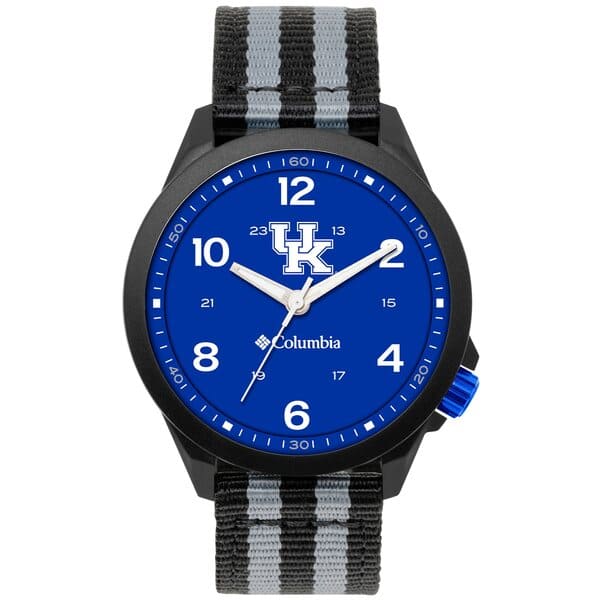 [New]Columbian mens Kentucky Wildcats Columbia Crestview 3Hand Date Nylon Strap Watch Black BE