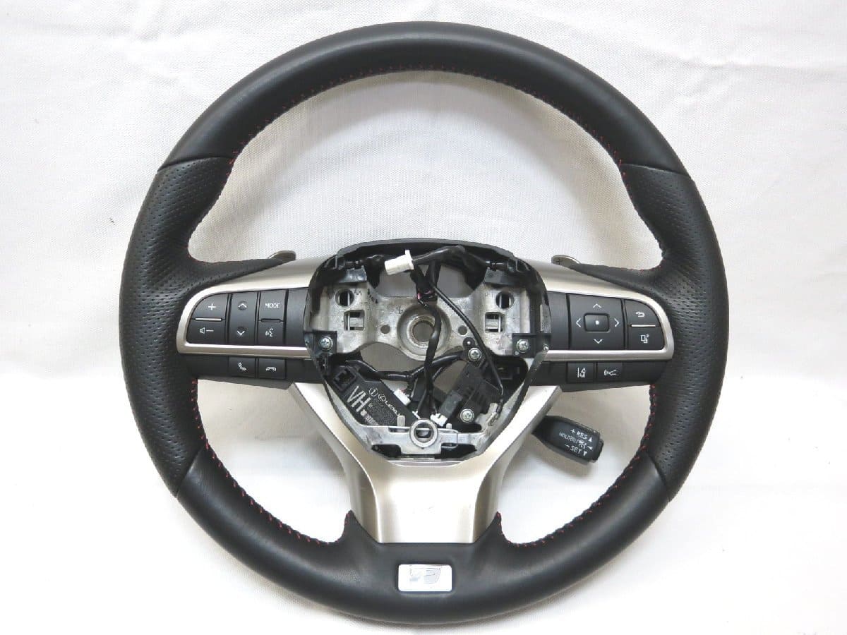 Used]Rare; RX (20 system: Early Model) F sports Genuine leather steering  steering wheel heater paddle GS (10 system: Late Model) /LX (200 system:  Late Model) (W-CXII23)! - BE FORWARD Auto Parts