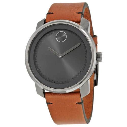 [New]mobado Movado Men's Bold 3600366 Brown Calf Skin Swiss Quartz ...