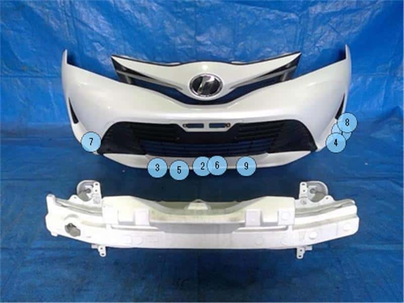Used]Front Bumper TOYOTA Vitz 2015 DBA-NSP130 5211952760A1 - BE