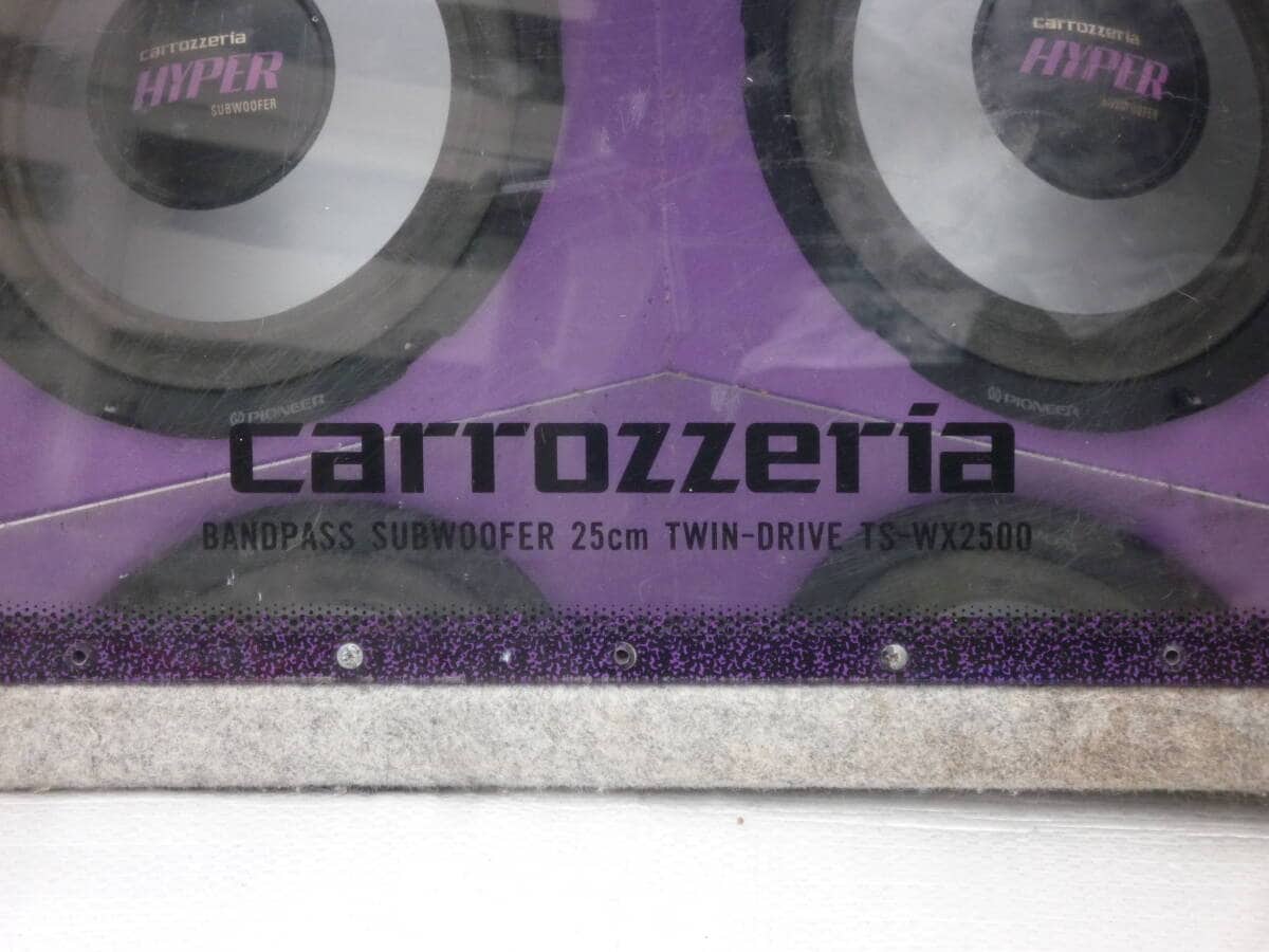 Used]Carrozzeria HYPER band pass sub woofer 25cm twin drive pioneer TS- WX2500 Tested is rare - BE FORWARD Auto Parts