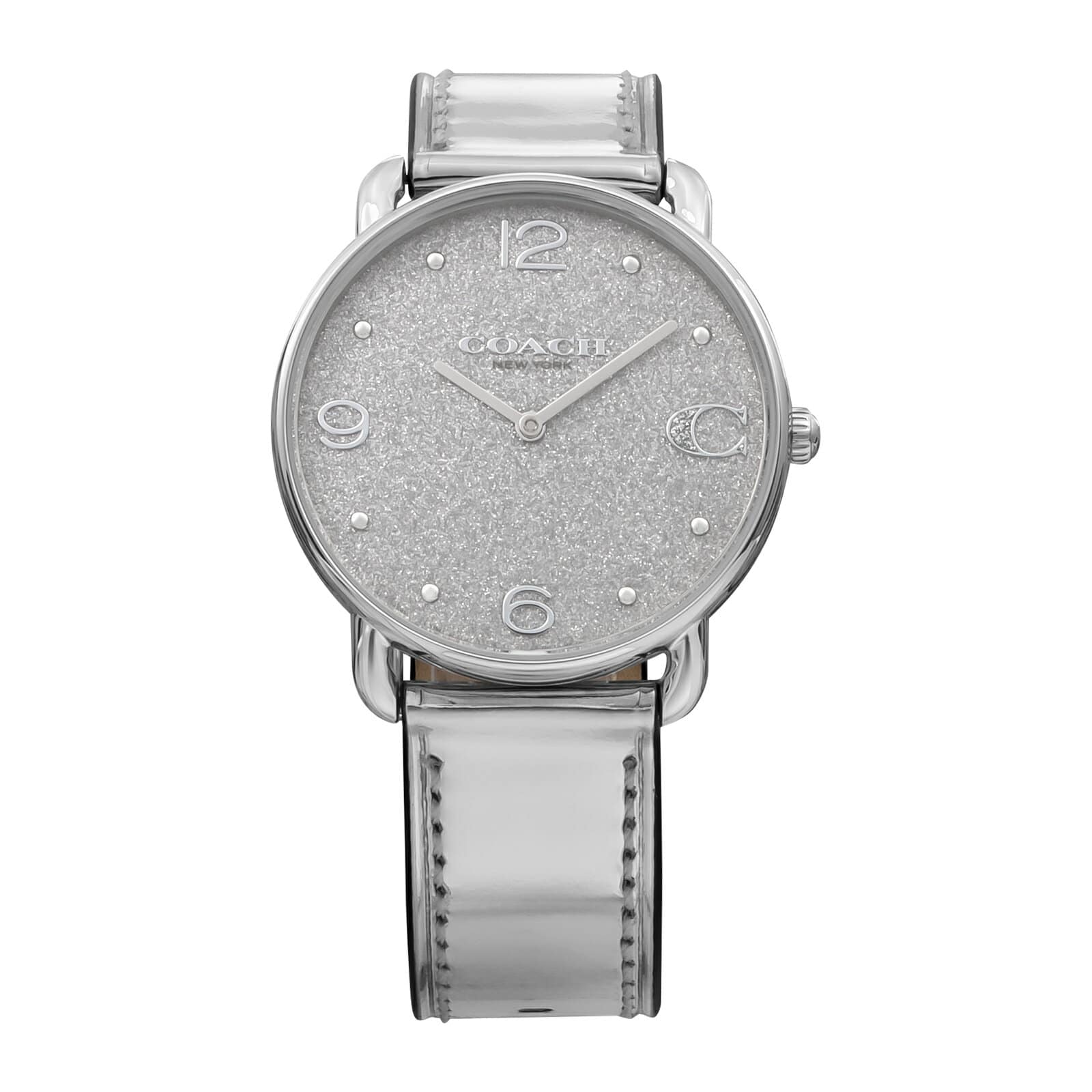 [New]Coach COACH Ladies clock ELLIOT Eliot quartz Silver 14504246 clock ...