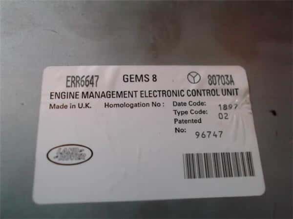 [Used]Engine Control Unit / ECU ROVER Range Rover 1997 E-LP46D - BE ...