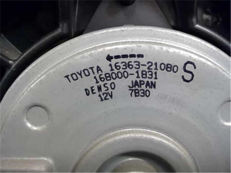 Used]Radiator Cooling Fan TOYOTA Sienta 2018 DAA-NHP170G
