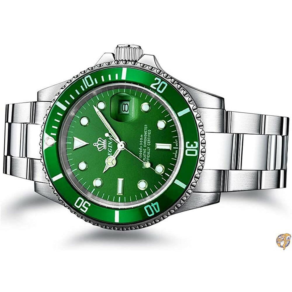 [New]REGINALD mens night airglow quartz turn bezel sapphire Glass ...