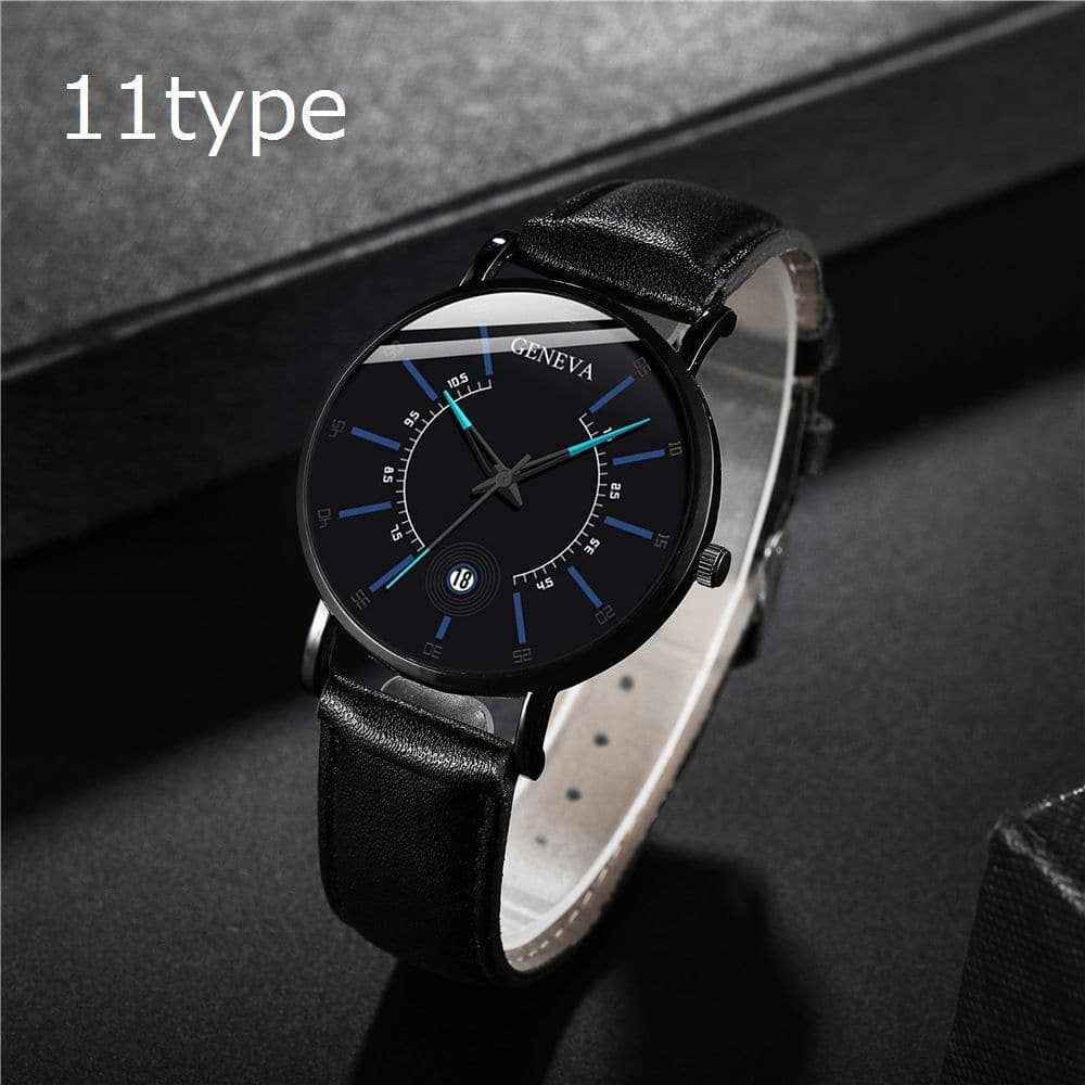 [New]clock mens gentleman fake leather birthday round shape - BE ...
