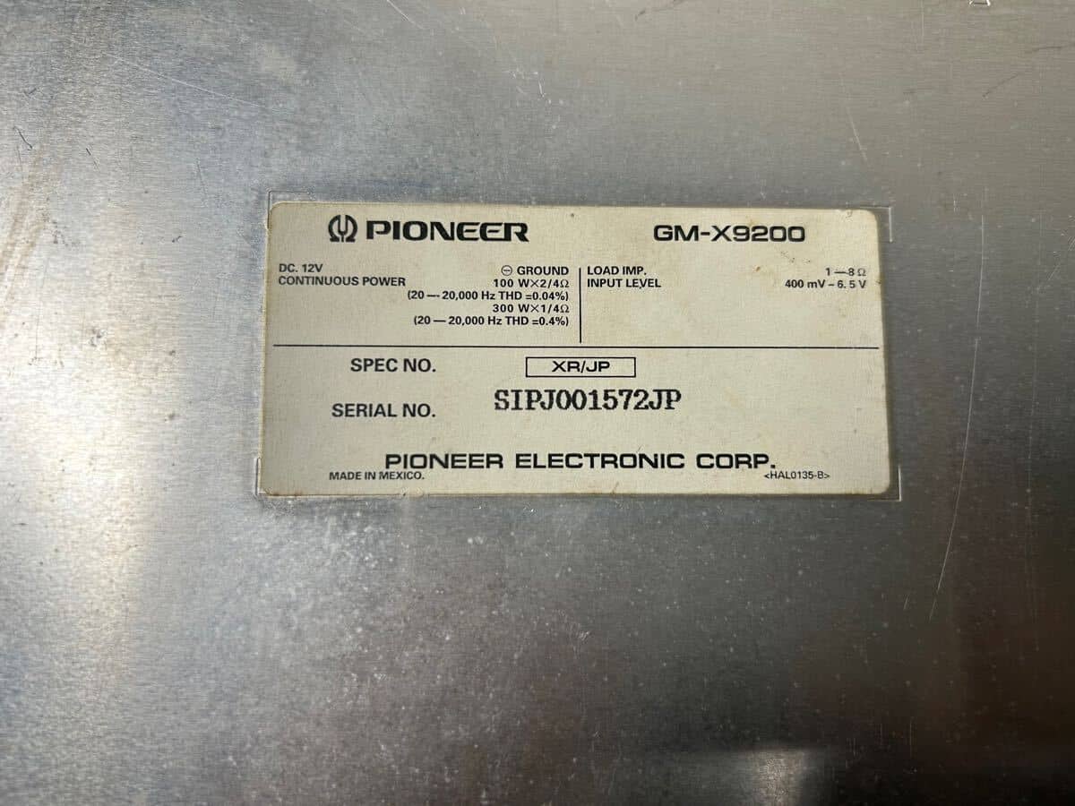 Used][ 2412-16] Pioneer carrozzeria power amp GM-X9200 Class A