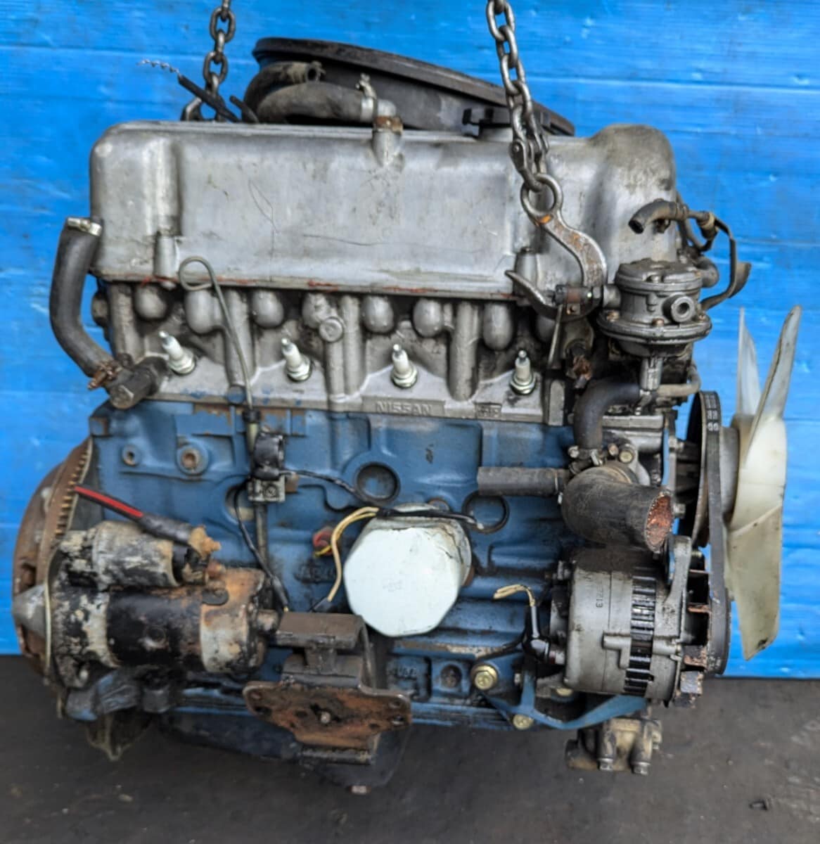 [Used][I can send it out] [ ] Nissan L-form L18 Engine HEAD V912 block ...