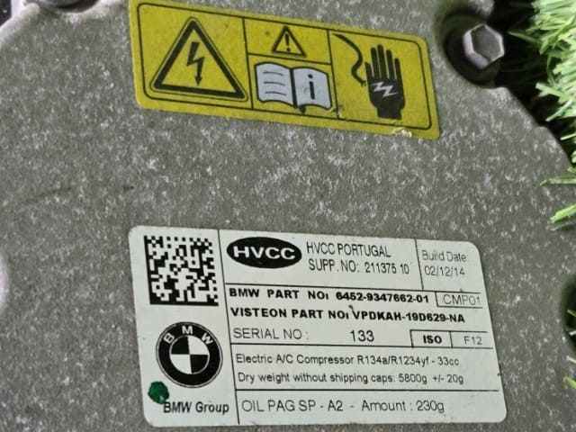 Used]A/C Compressor BMW BMW i3 2015 DLA-1Z06 6452934766201 - BE