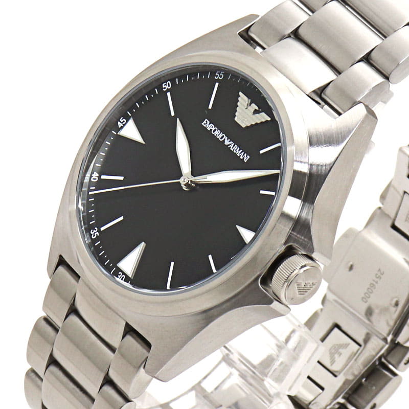 [New]Emporio Armani clock mens Nichola NICOLA AR11255 Black clockface ...