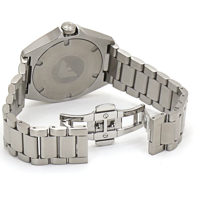 [New]Emporio Armani clock mens Nichola NICOLA AR11255 Black clockface ...