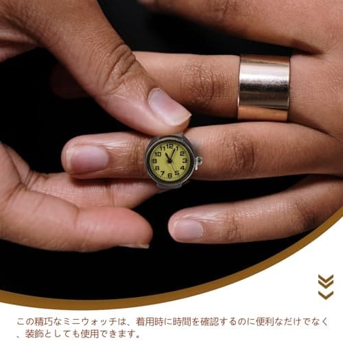 [New]Ring unique ring clock ring ring Stainless link waterproofing ...