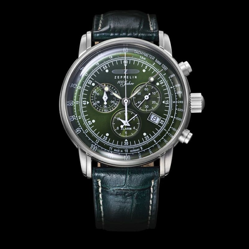 [New]ZEPPELIN Zeppelin mens Special Edition 100 Years Chronograph green ...