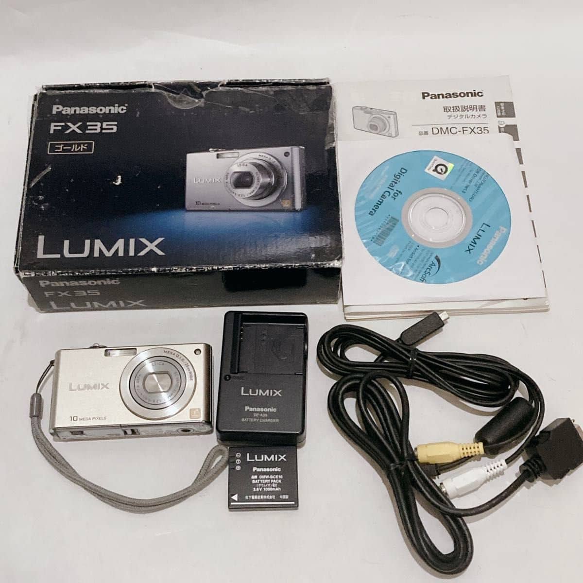 Used]Panasonic LUMIX DMC-FX35 gold compact digital camera