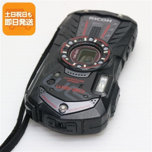 RICOH WG-30 EBONY BLACK 中古】RICOH リコー WG-30 ブラック CALS