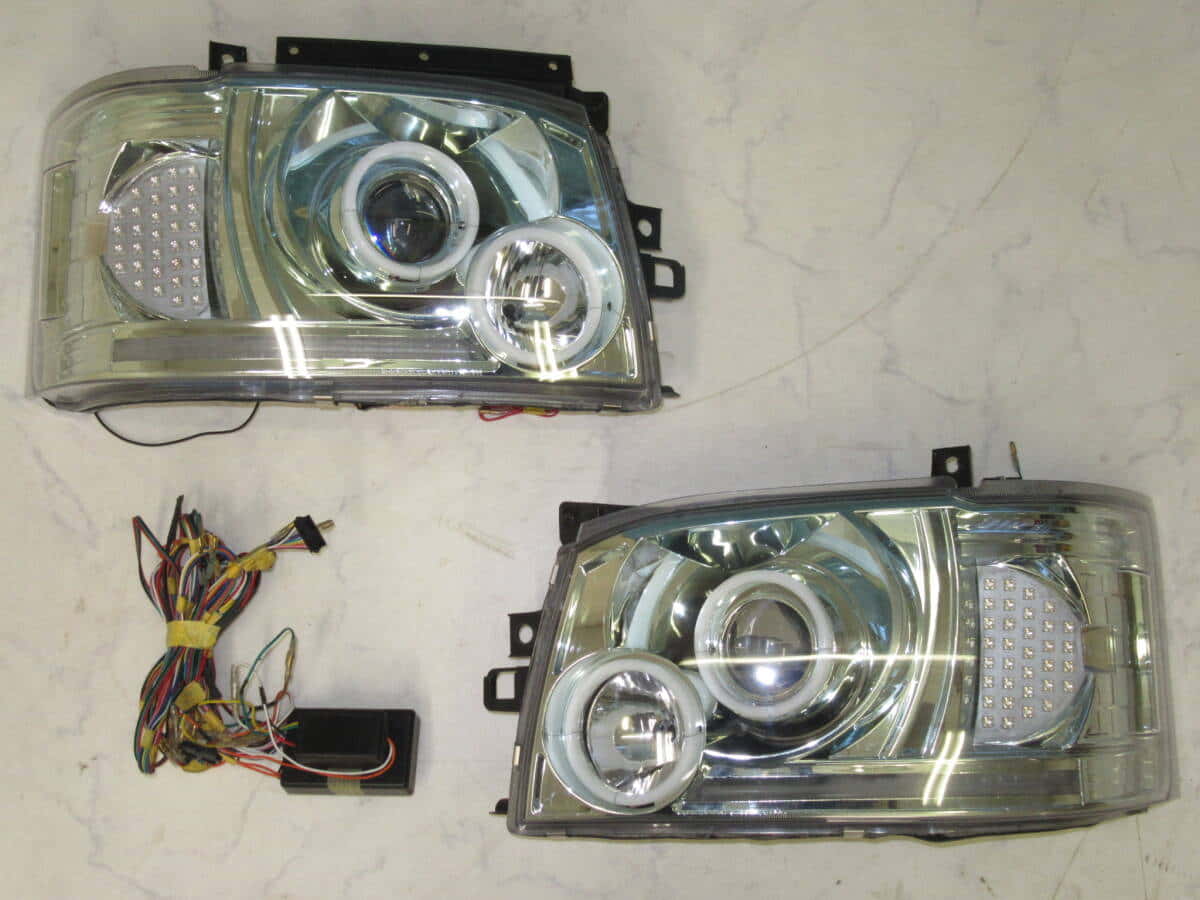 Used]National Projector headlight right and left set SONAR SK3302