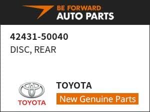 [New]DISC, REAR TOYOTA 42431-50040 - BE FORWARD Auto Parts