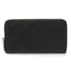 BURBERRY Burberry smoked check checked pattern round fastener long wallet PVC rezajuburakku black dark gray (PA123138824)