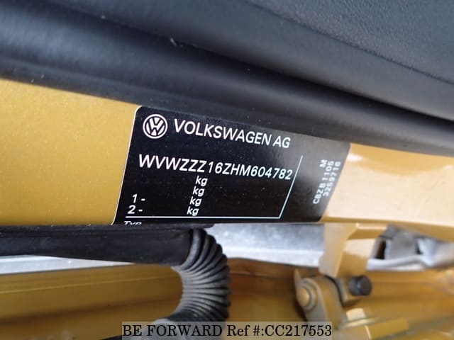 2016 VOLKSWAGEN The Beetle DBA-16CBZ WVWZZZ16ZHM604782